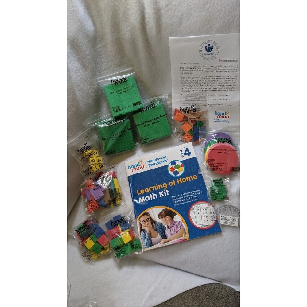 Hand2mind Math foam base  classroom set 200 pc learning class 4th Grade Book